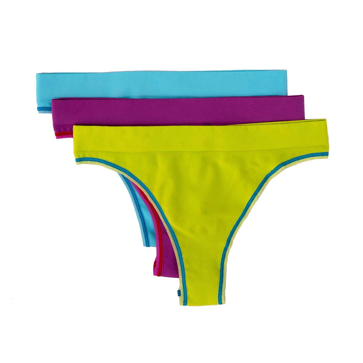 Charmo Women's Underwear Seamless Tanga Panties Nylon Bikini Thongs  Underwear 4 Pack
